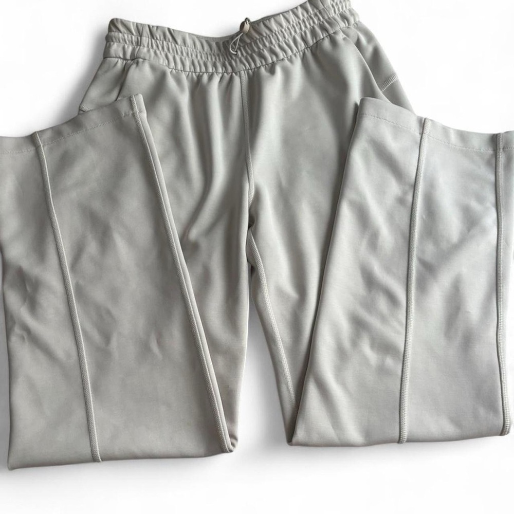 Womens Light Beige Jogger Pants - Elastic Waist Casual Trousers